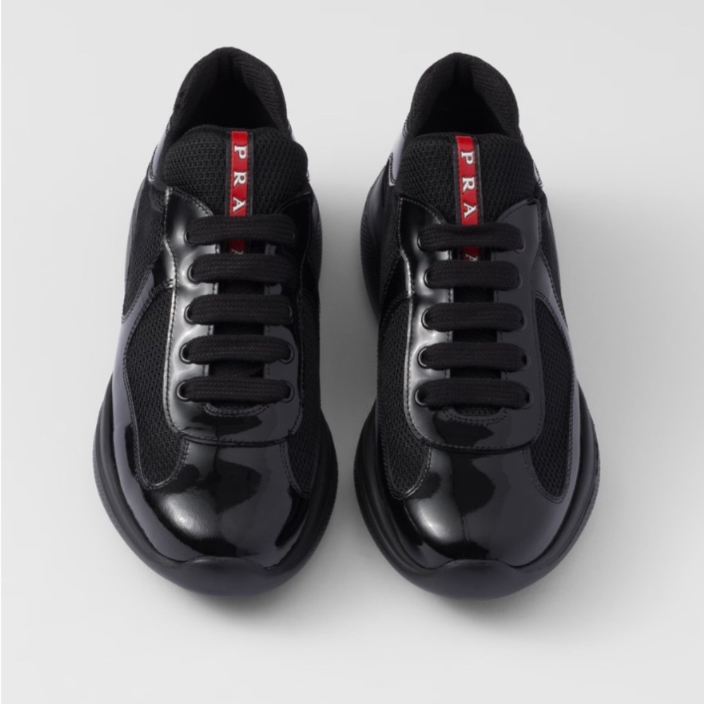 Prada Women's Black America's Cup Biker Sneakers - FREE SHIPPING